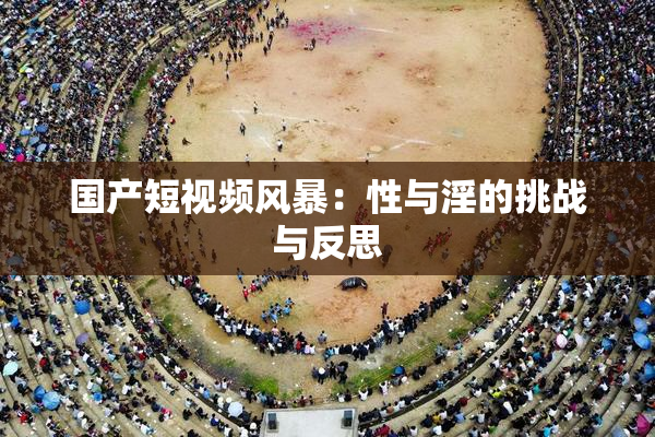 国产短视频风暴：性与淫的挑战与反思