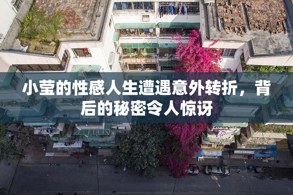 小莹的性感人生遭遇意外转折，背后的秘密令人惊讶