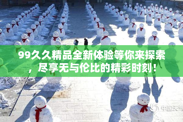 99久久精品全新体验等你来探索，尽享无与伦比的精彩时刻！