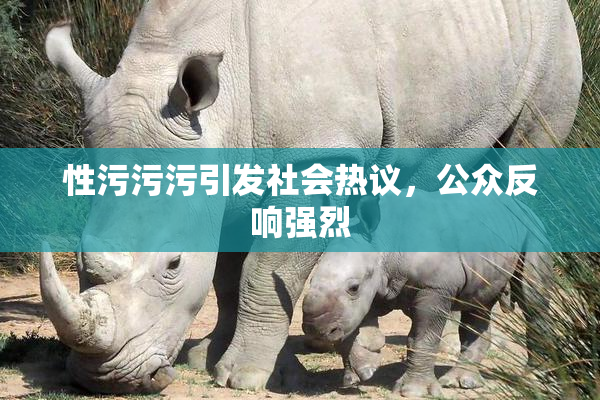 性污污污引发社会热议，公众反响强烈