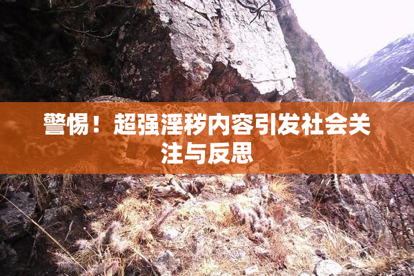 警惕！超强淫秽内容引发社会关注与反思