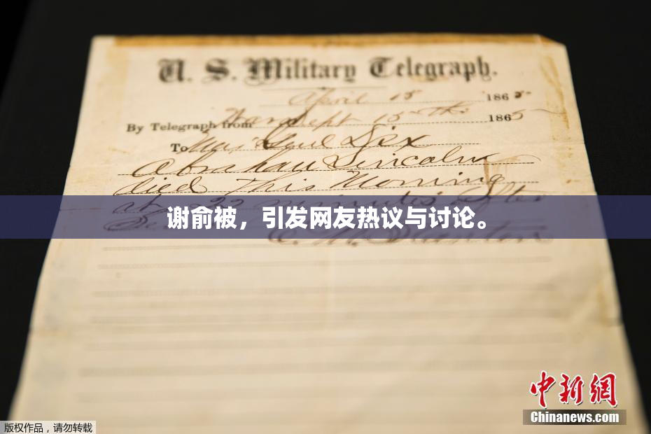 谢俞被，引发网友热议与讨论。